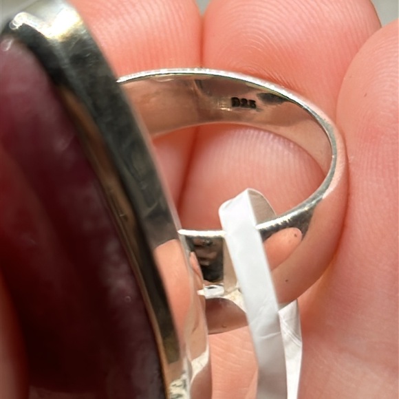 Teardrop Rhodonite 925 ring - Picture 6 of 6